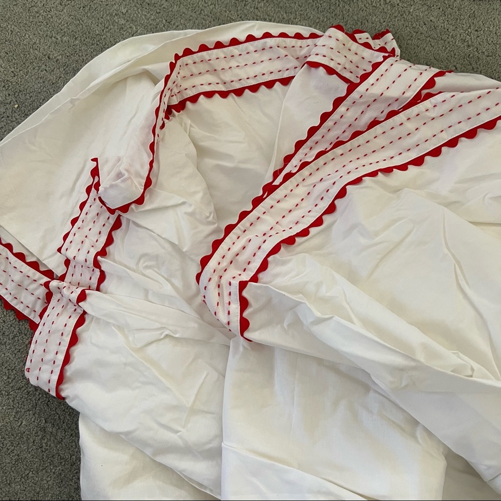 Set of TWO! Pottery Barn Kids Ric Rac Bed Skirts